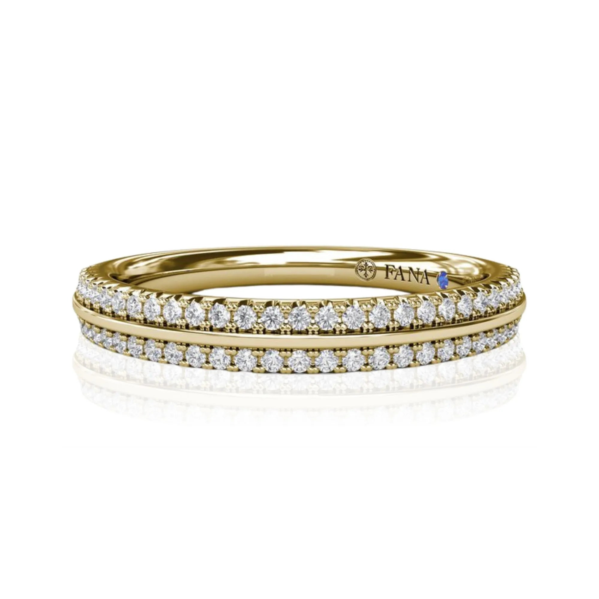 14K YELLOW GOLD DIAMOND SPLIT PAVE BAND - 0.33CTW