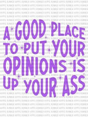 A Good Place To Put Your Opinions Is Up Your A--s - PNG Digital Download