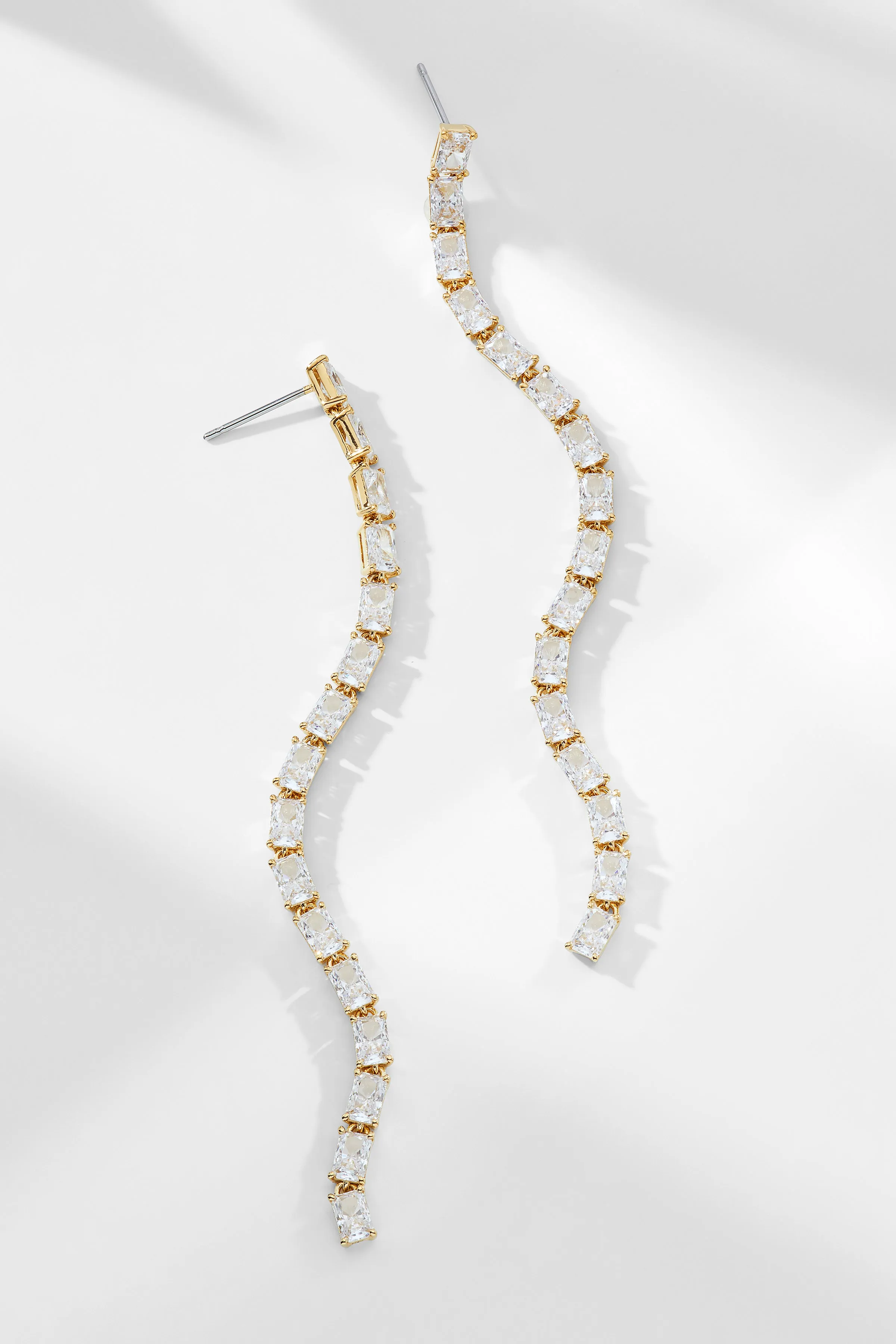 A LA CARTE CZ LONG LINEAR EARRINGS