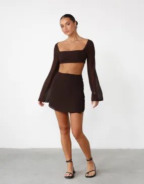 Abby Mini Skirt (Cocoa)