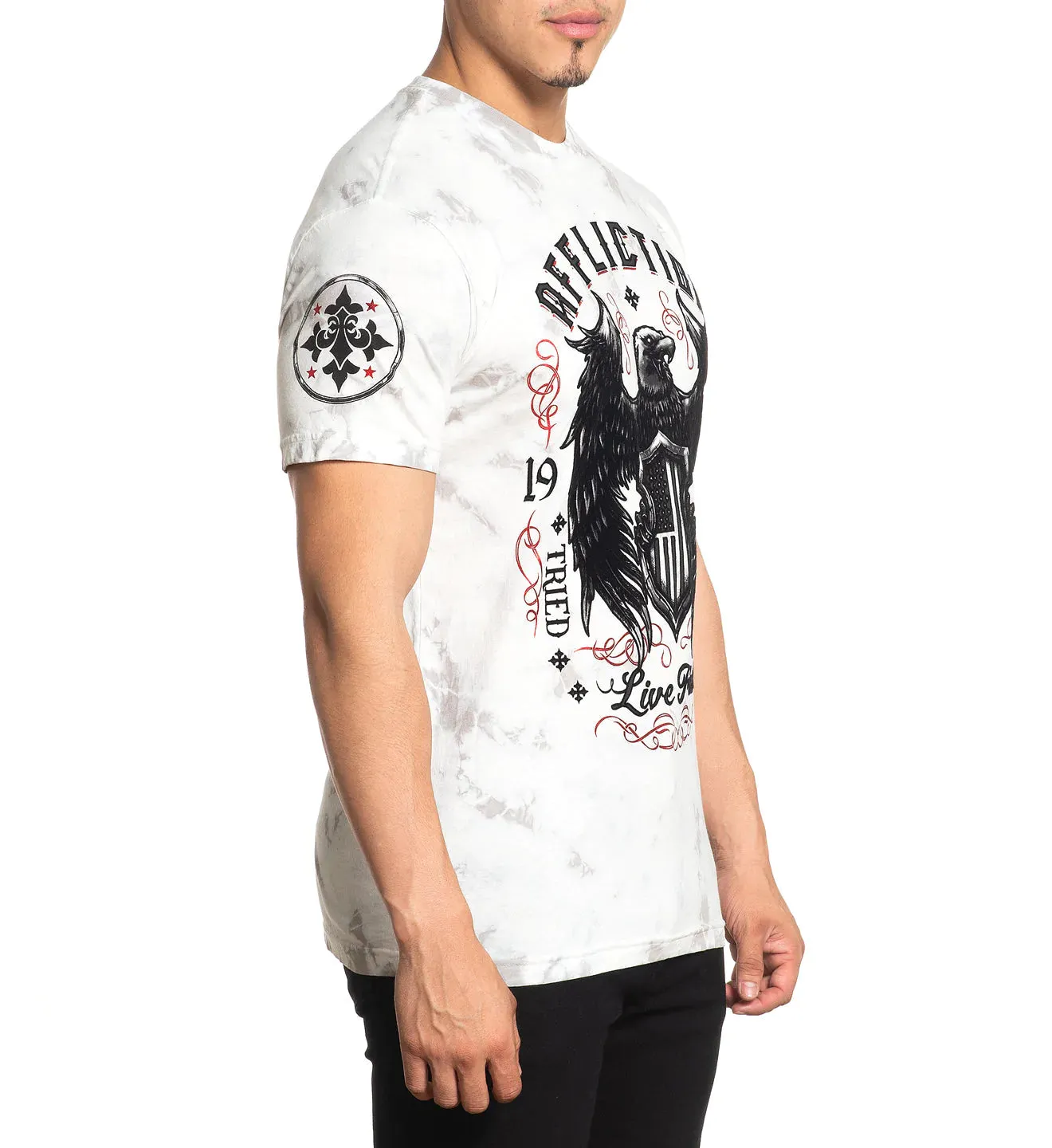 Affliction Code of Honor T-Shirt White Ice Wash