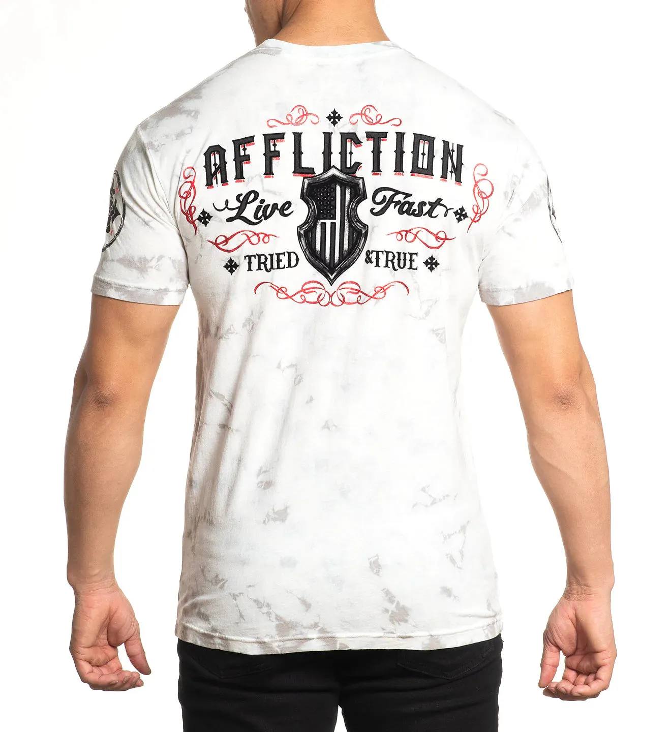 Affliction Code of Honor T-Shirt White Ice Wash