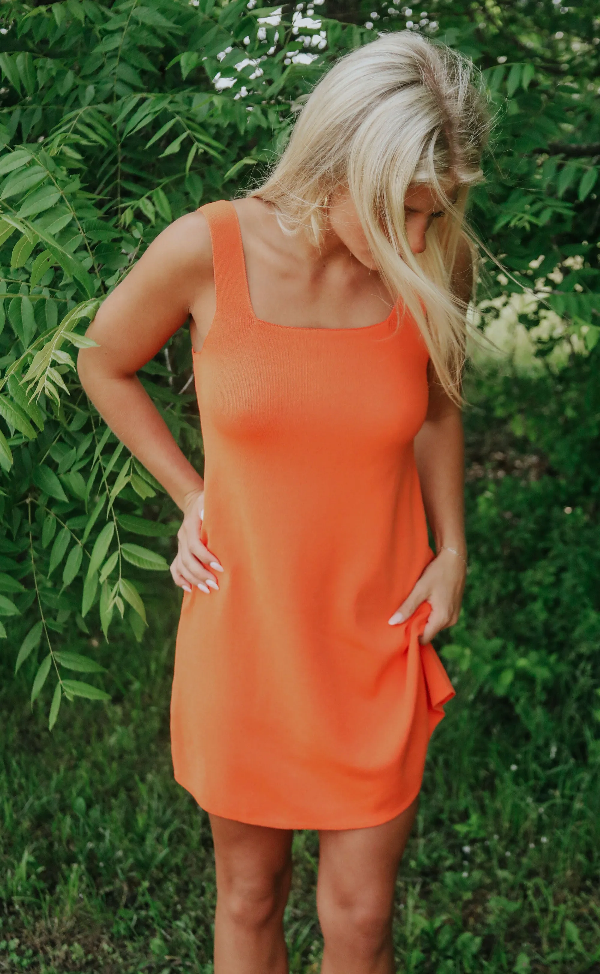 all time high dress - orange