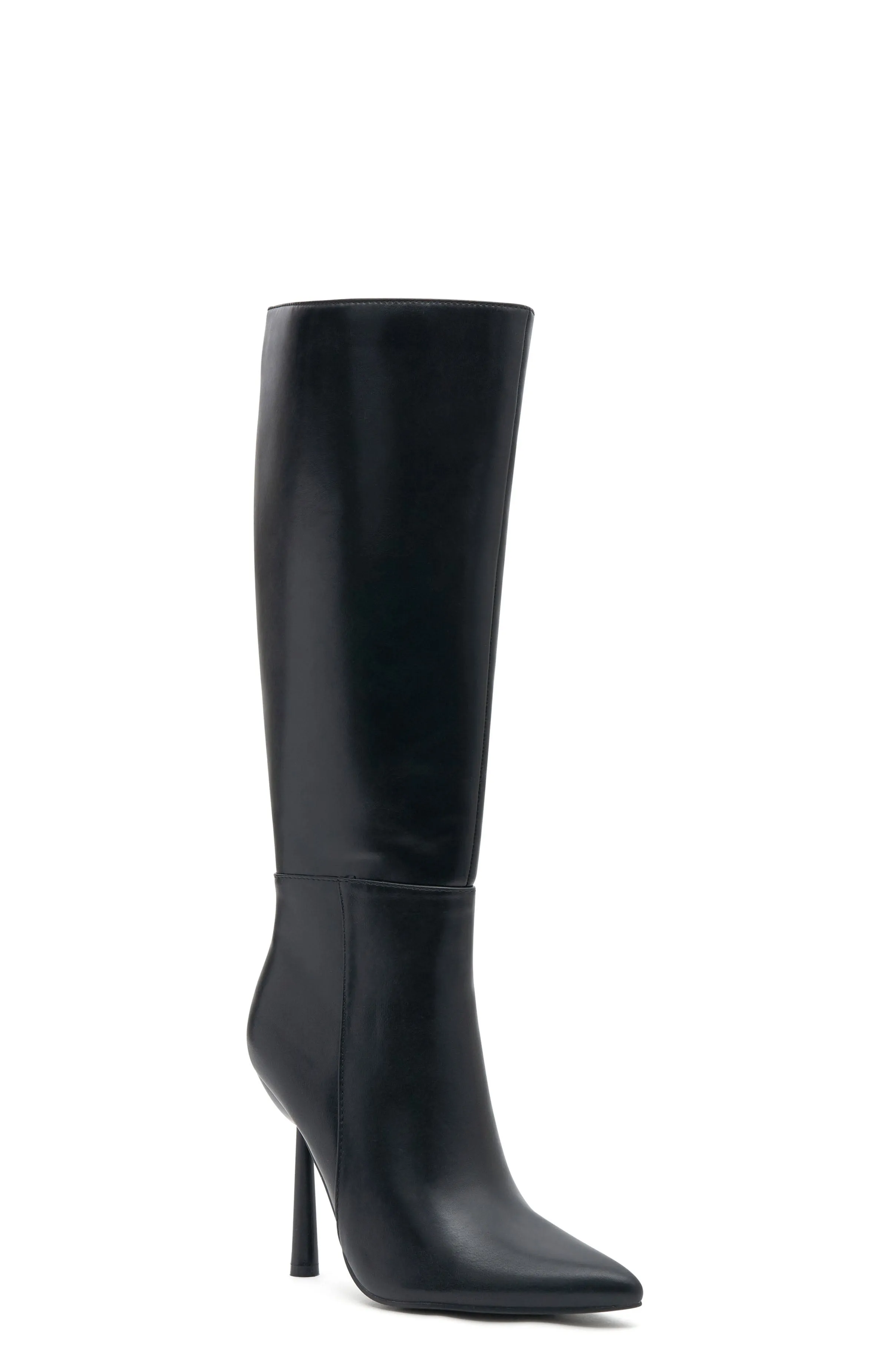 Amelia Knee High Boots Black Smooth