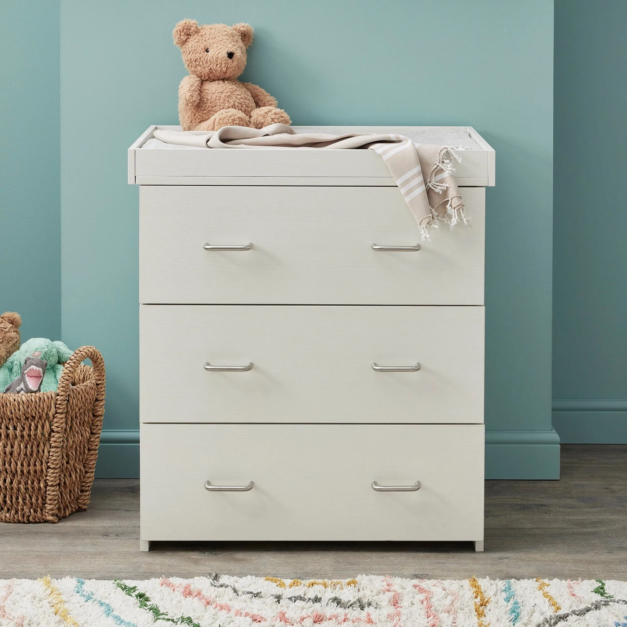 Babymore Caro Mini 3 Piece Room Set - White Wash