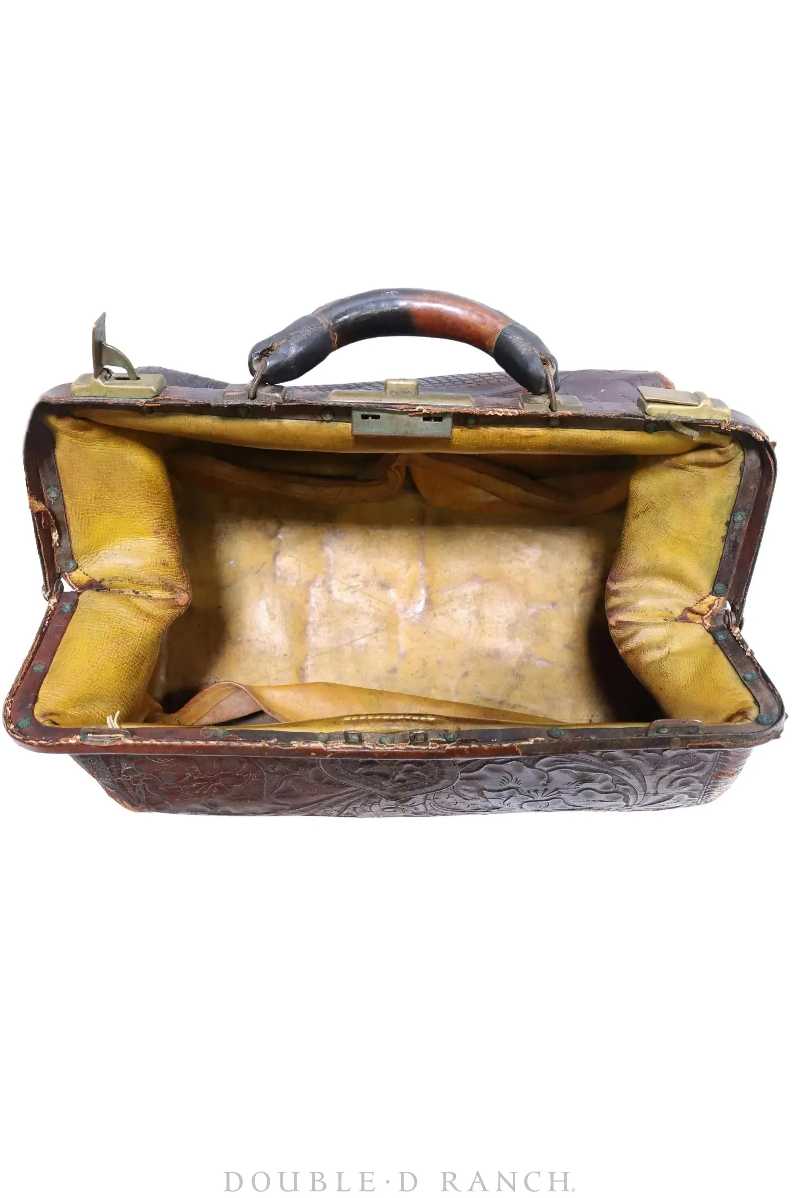 Bag, Tooled Leather Doctor's Case, Vintage, 1059