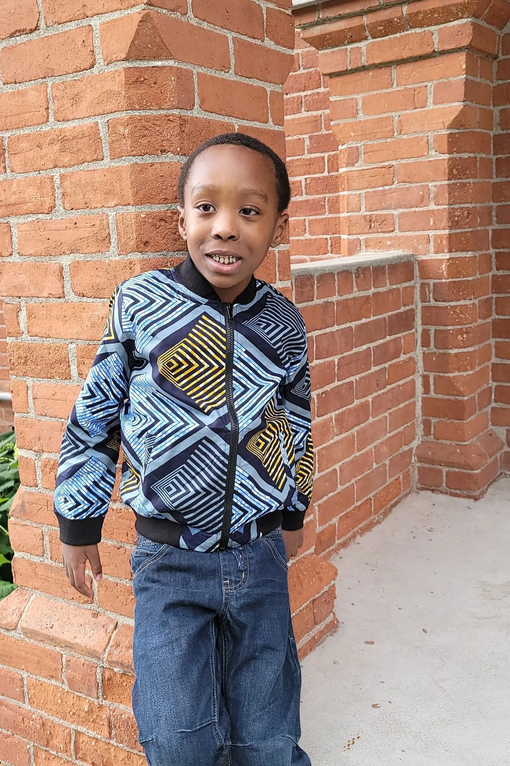 BAKARI AFRICAN PRINT UNISEX KIDS' BOMBER JACKET