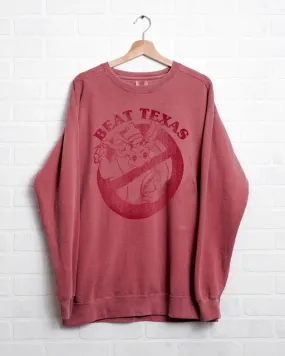 Beat Texas Horn Busters Crimson Sweatshirt