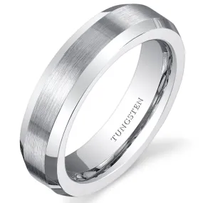 Beveled Edge 5mm Womens Tungsten Band Size 7