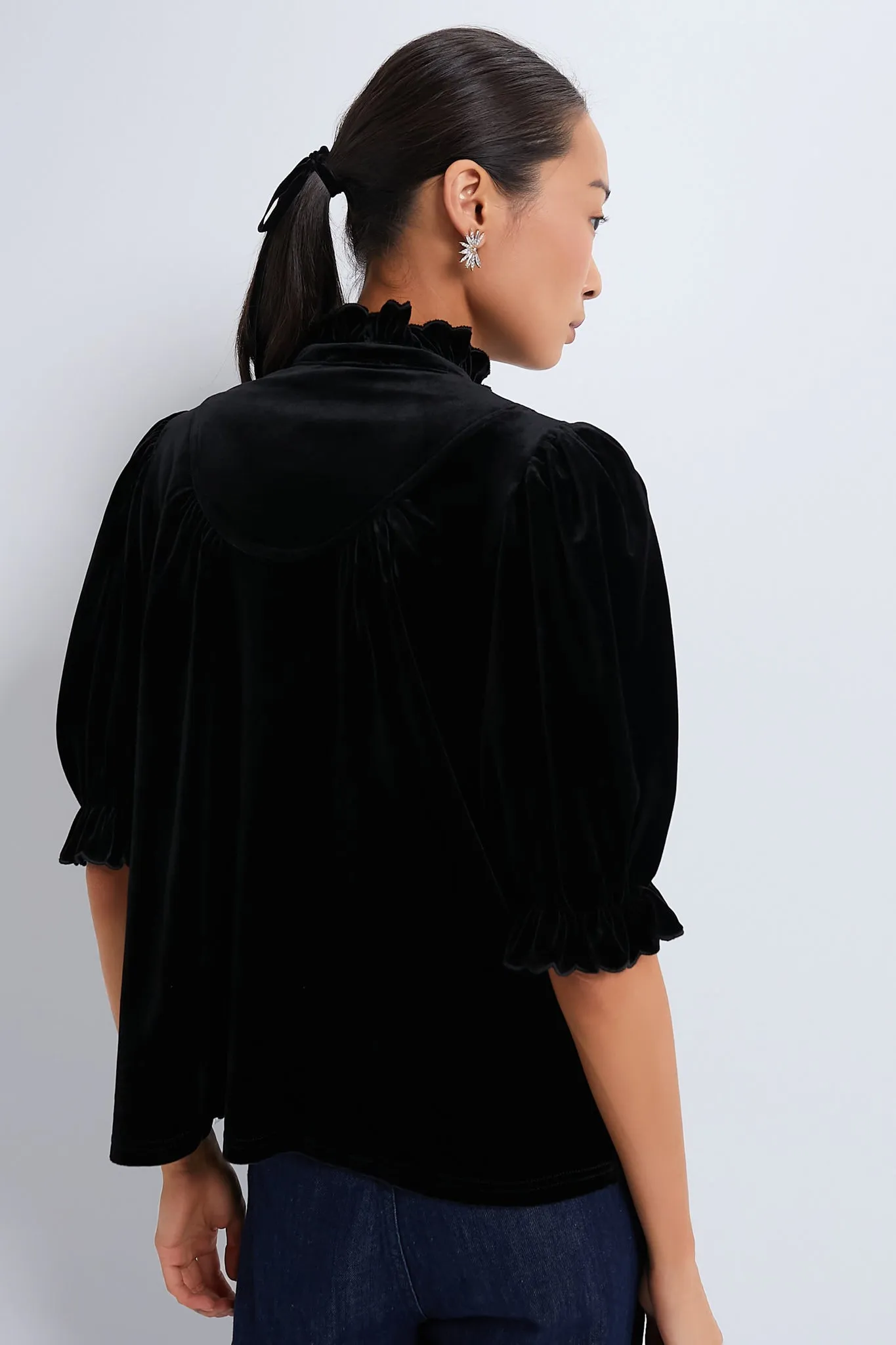 Black Velvet Selena Blouse