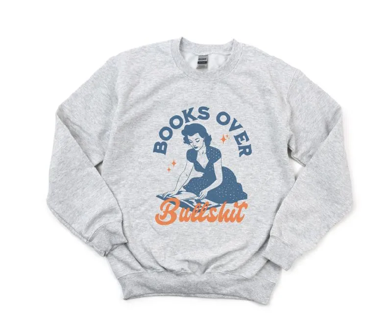 Books Over BS Gildan Crewneck Sweatshirts