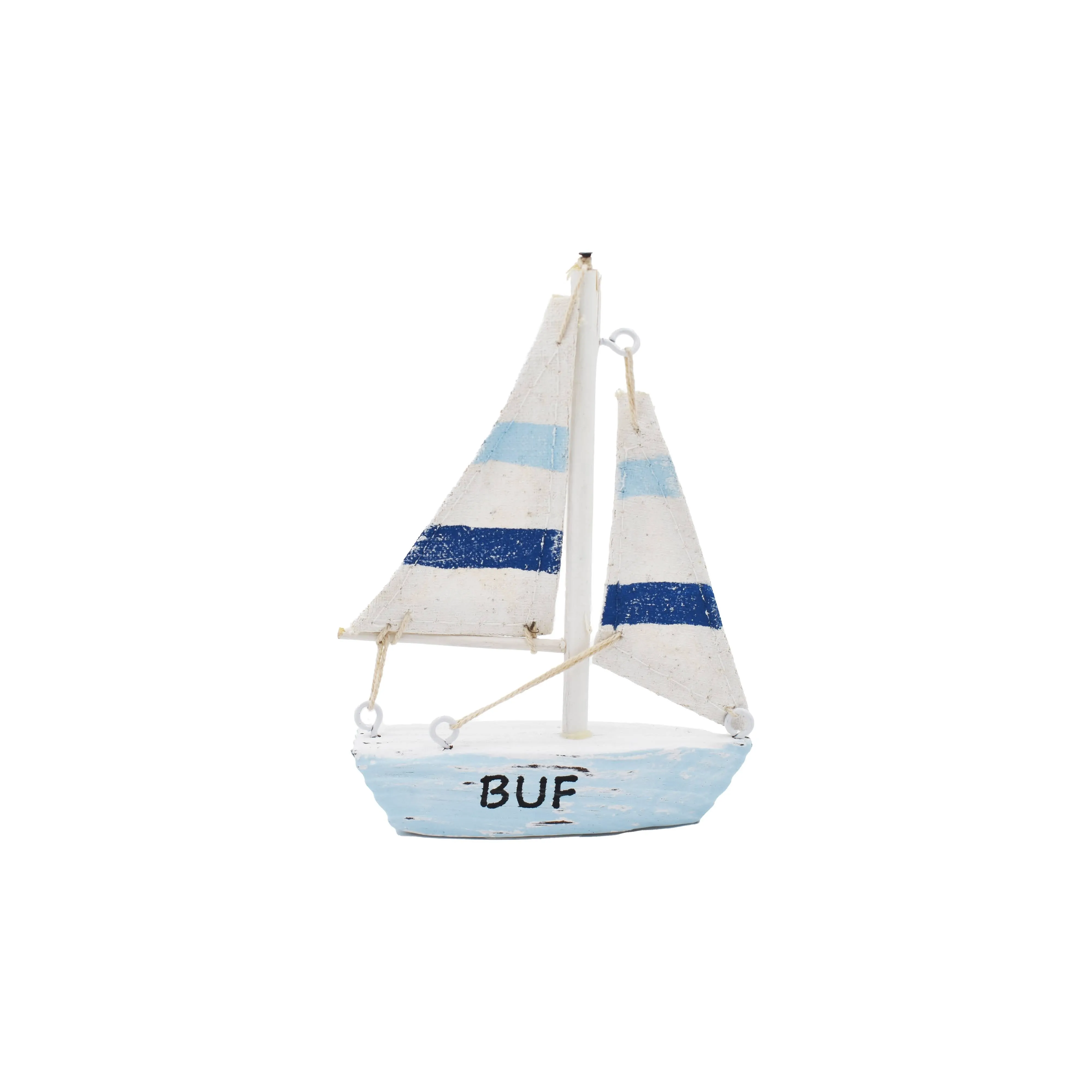 BUF Light Blue Striped Sailboat