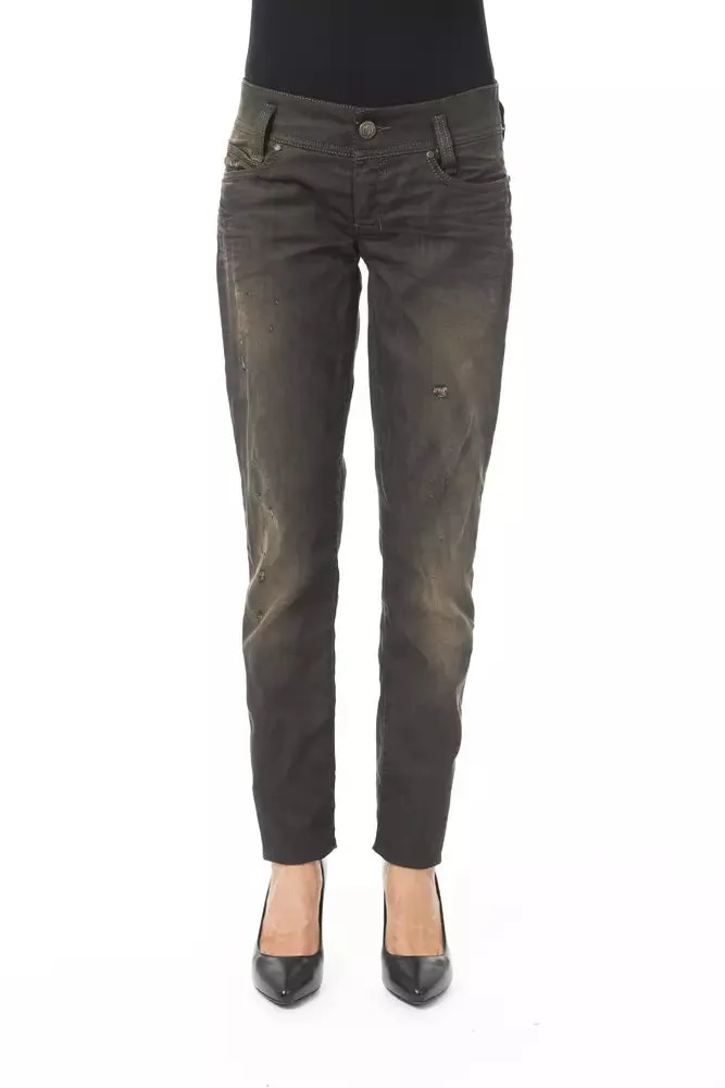 BYBLOS Black Cotton Women Women's Jeans