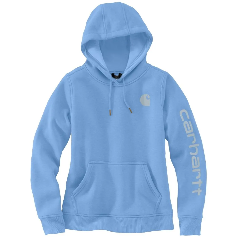 'Carhartt' Women's Clarksburg Sleeve Logo Hoodie - Skystone