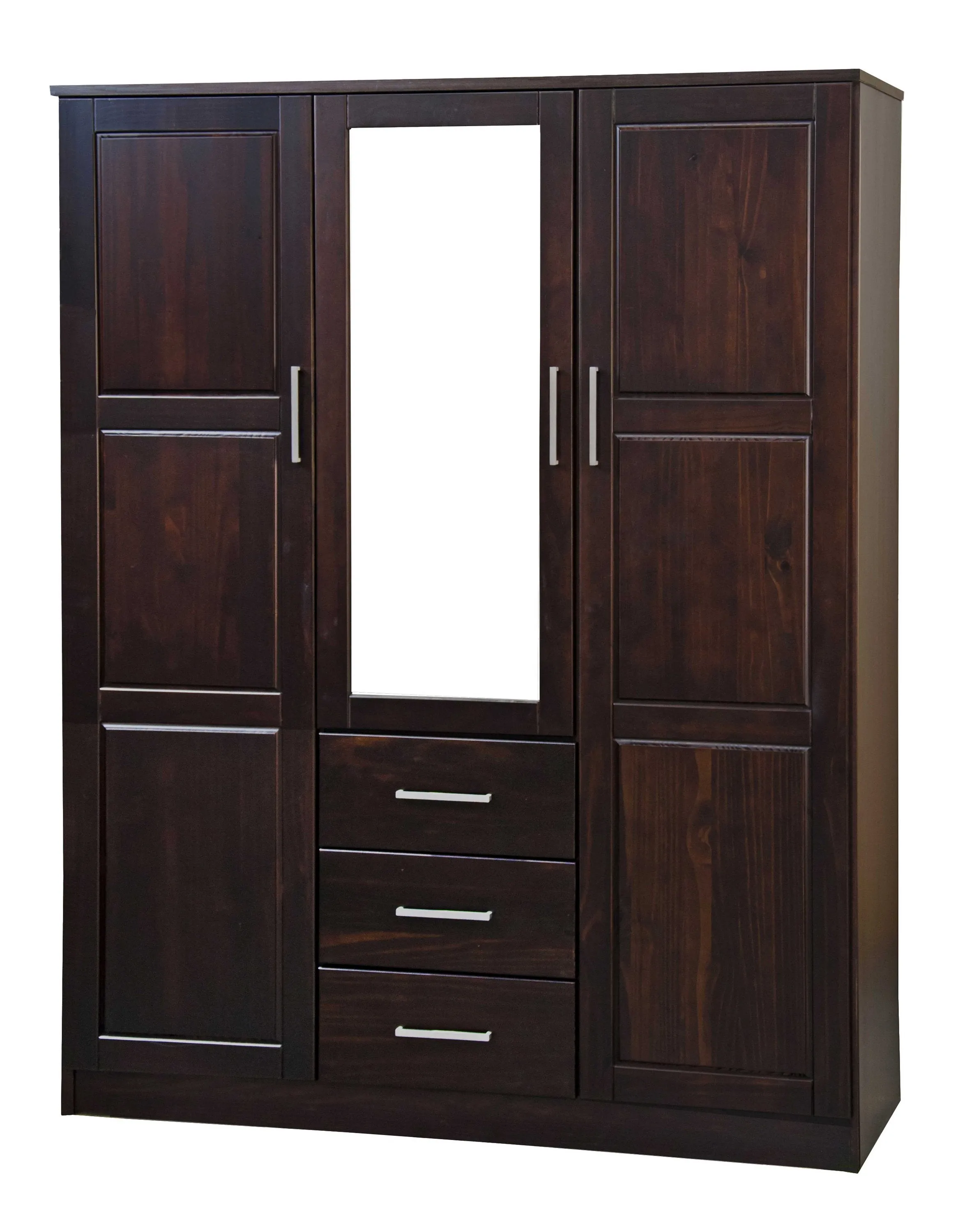 Chandewadi Java 4 Shelf Wardrobe with Mirrored Door