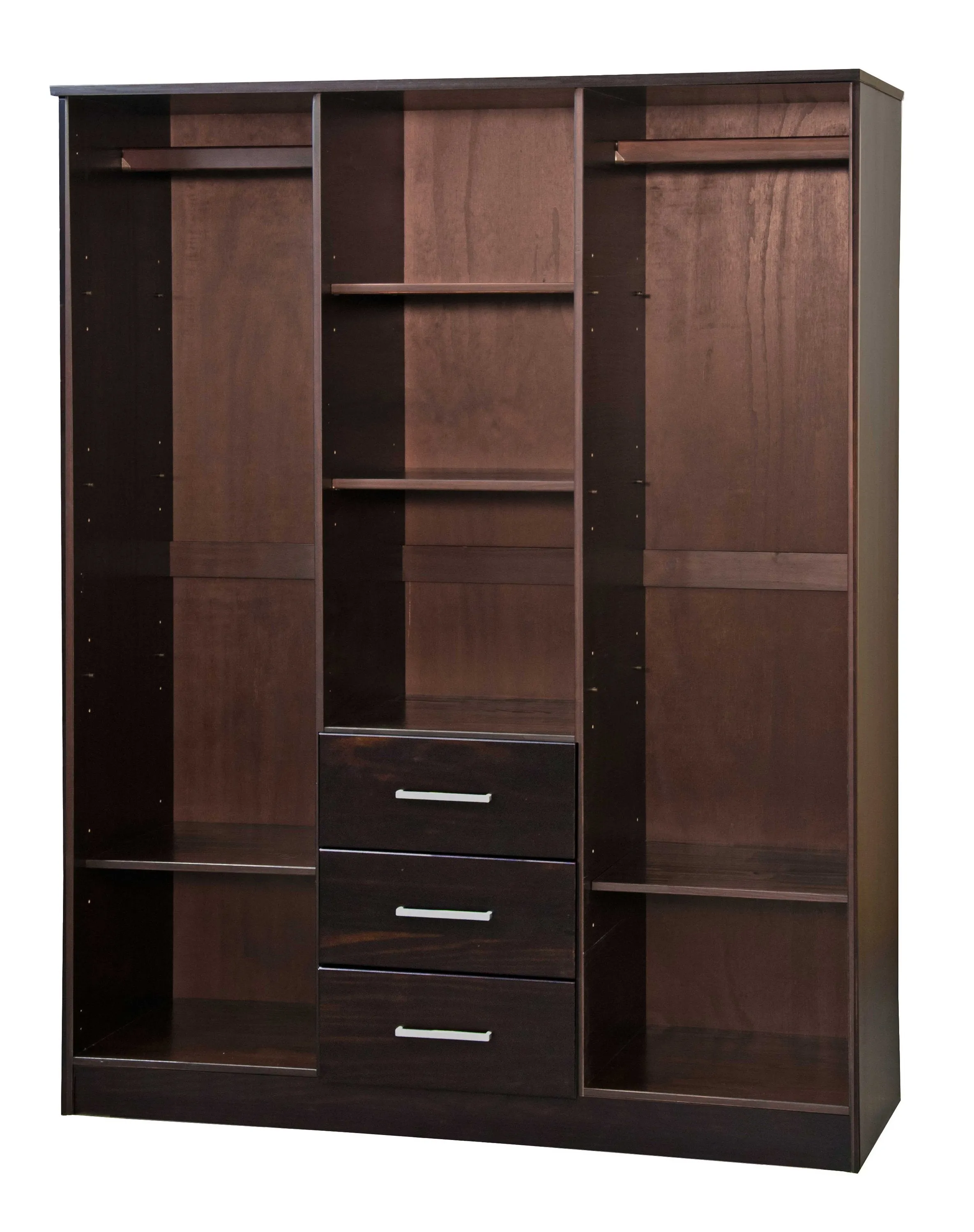 Chandewadi Java 4 Shelf Wardrobe with Mirrored Door