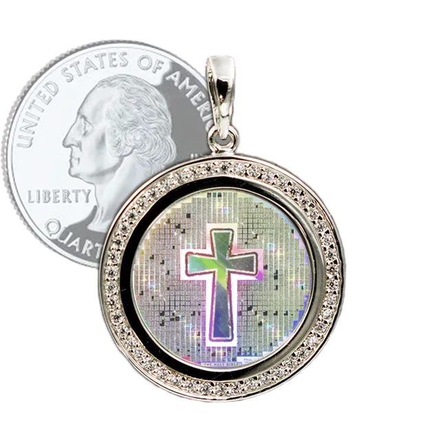 Complete Bible Modern Cross with Crystal Inserts