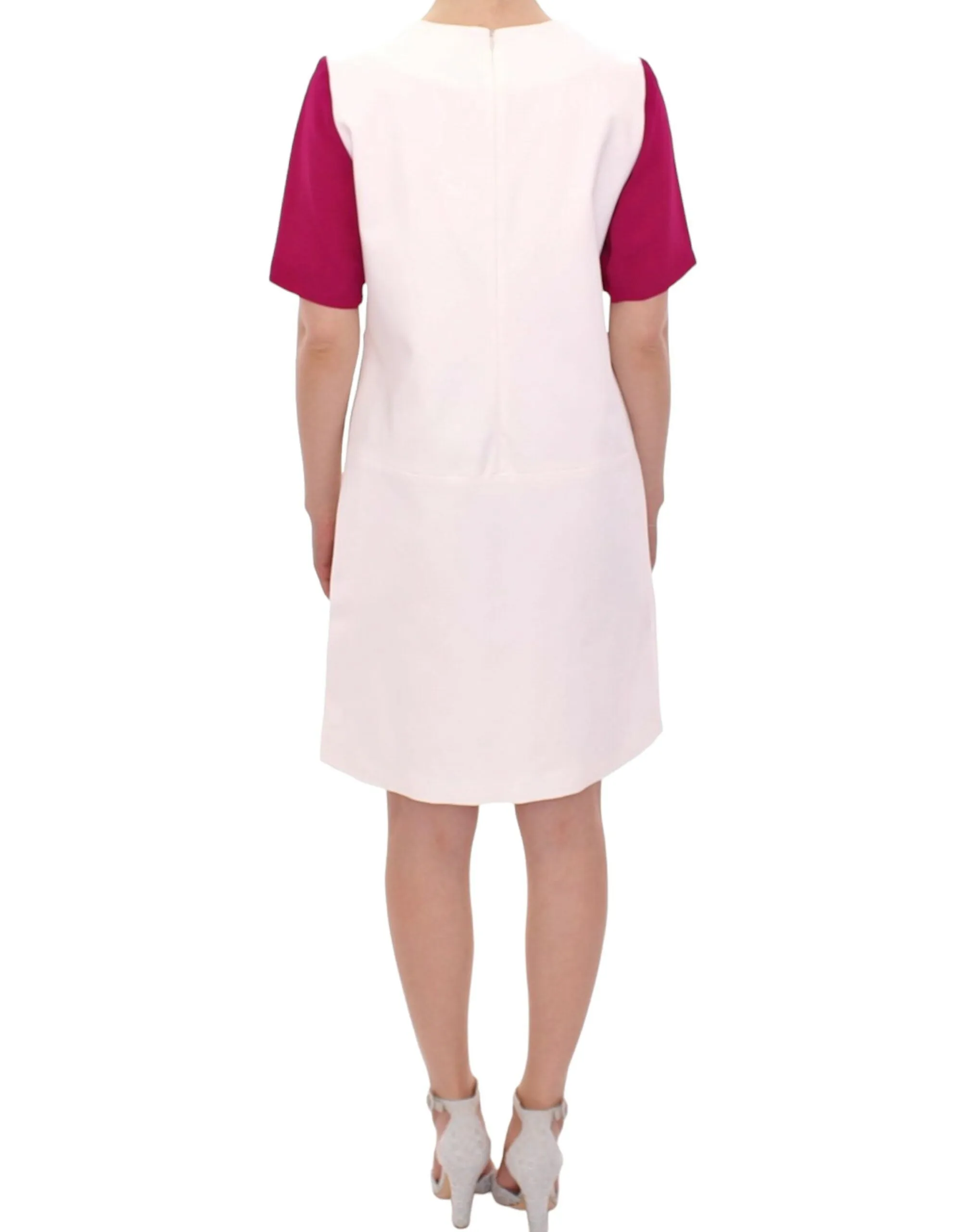 CO|TE Chic White and Pink Shift Robot Women's Dress