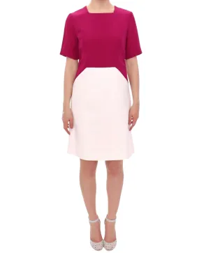 CO|TE Chic White and Pink Shift Robot Women's Dress