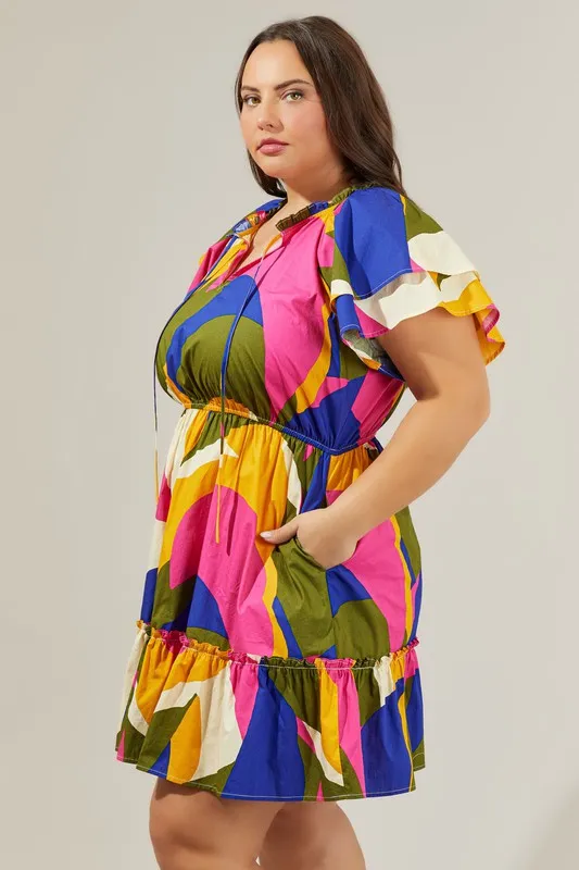 Curvy Abstract Dress