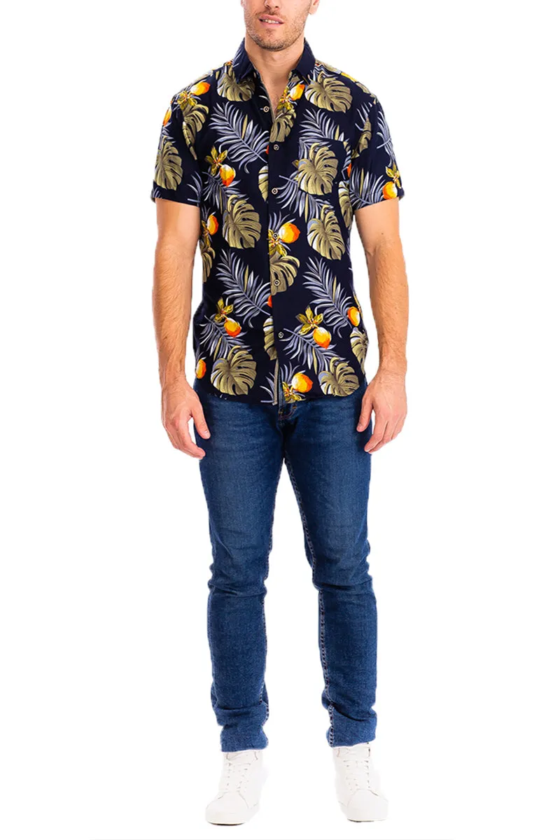 Digital Print Hawaiian Short Sleeve Shirt