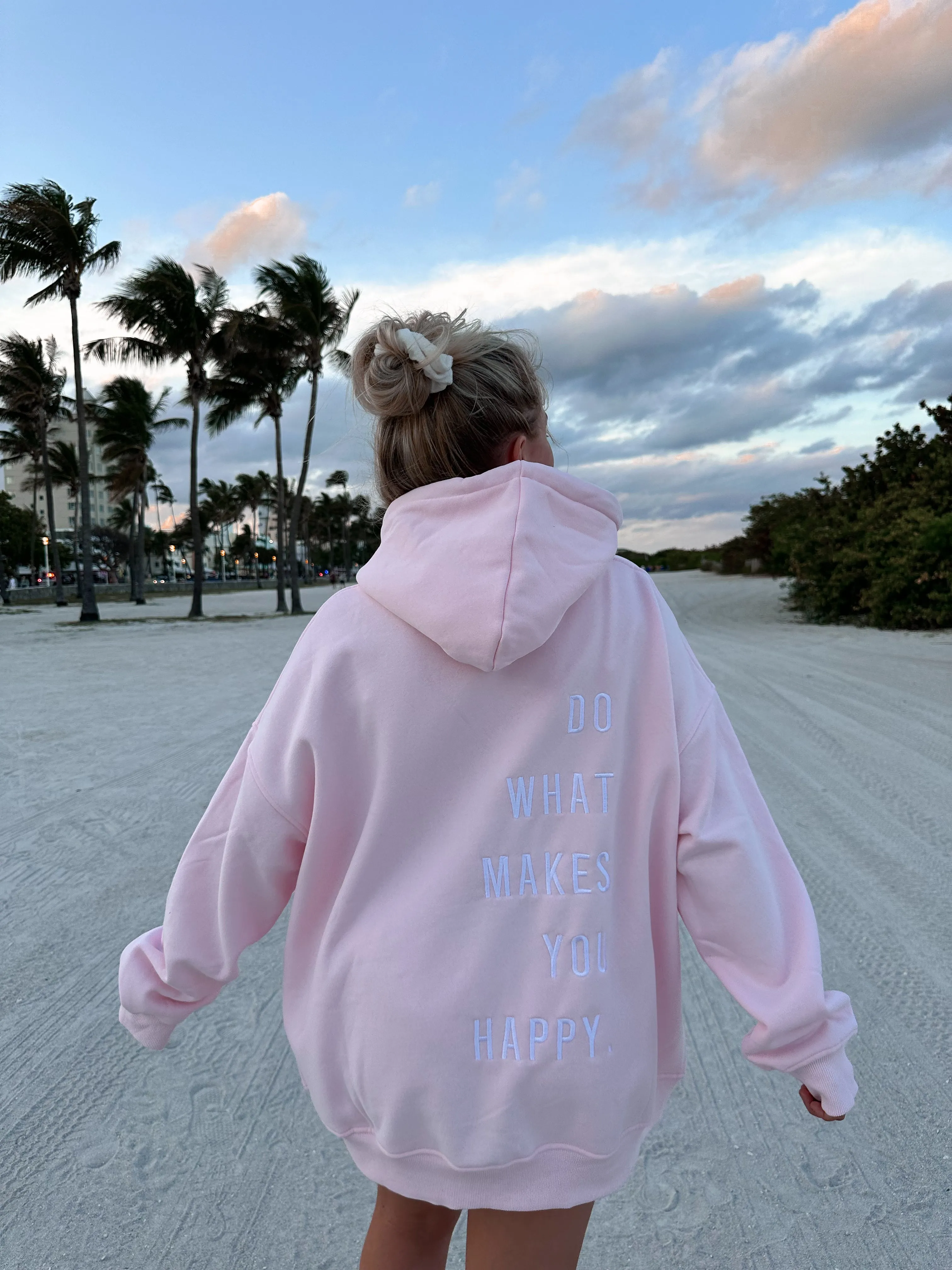 Do What Makes You Happy Embroider Hoodie