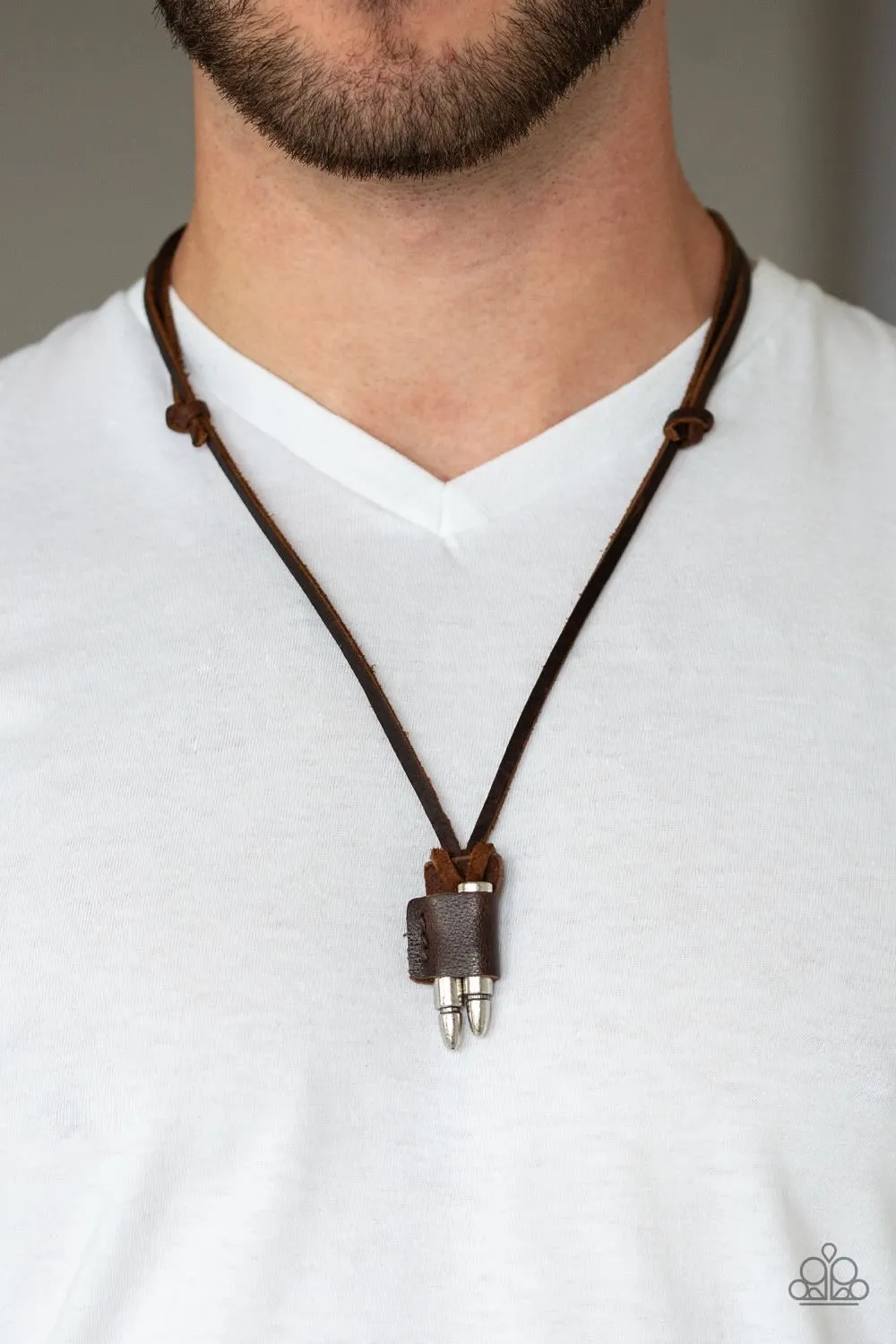 Dodge a Bullet Brown-Urban Necklace