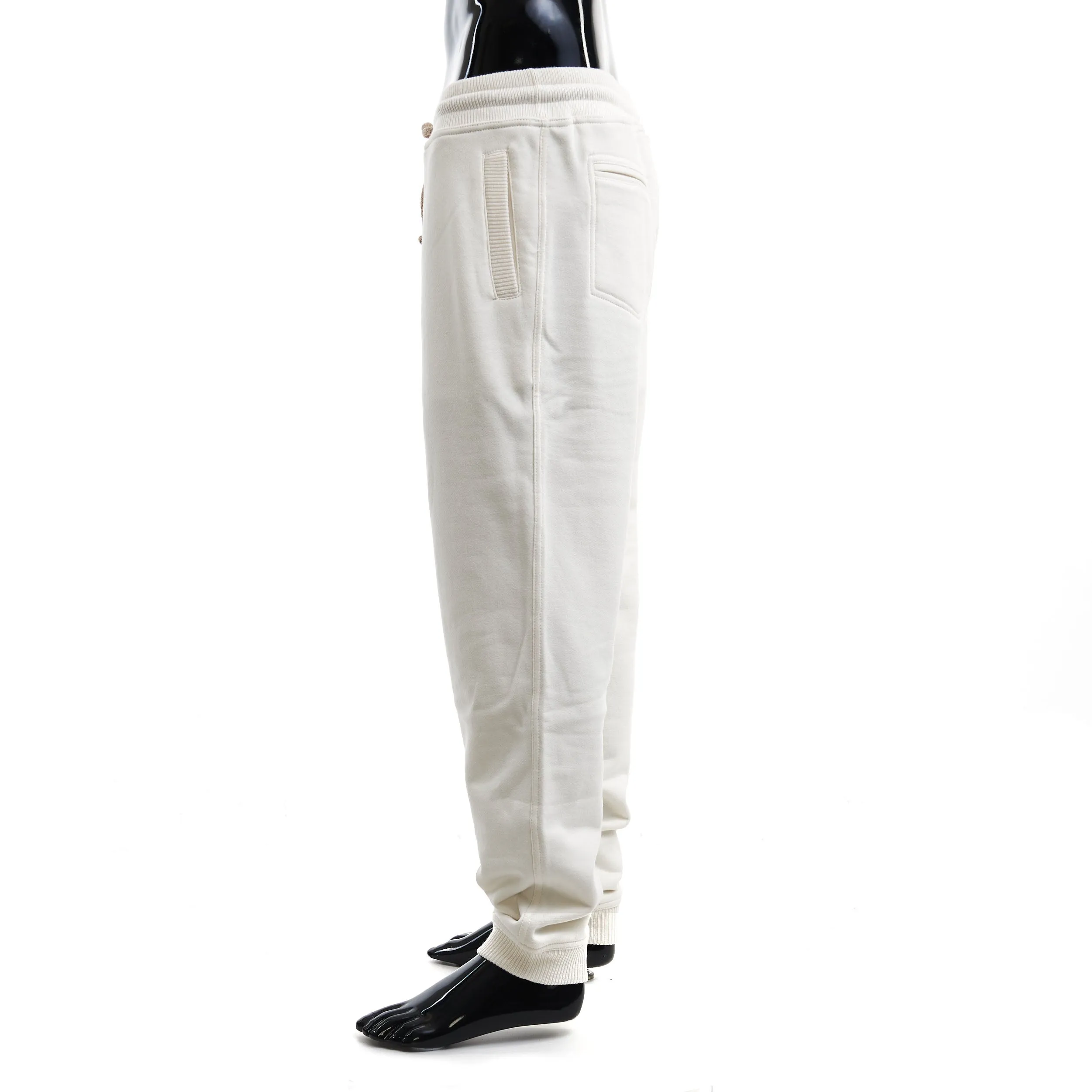 Drawstring virgin wool-blend track pants