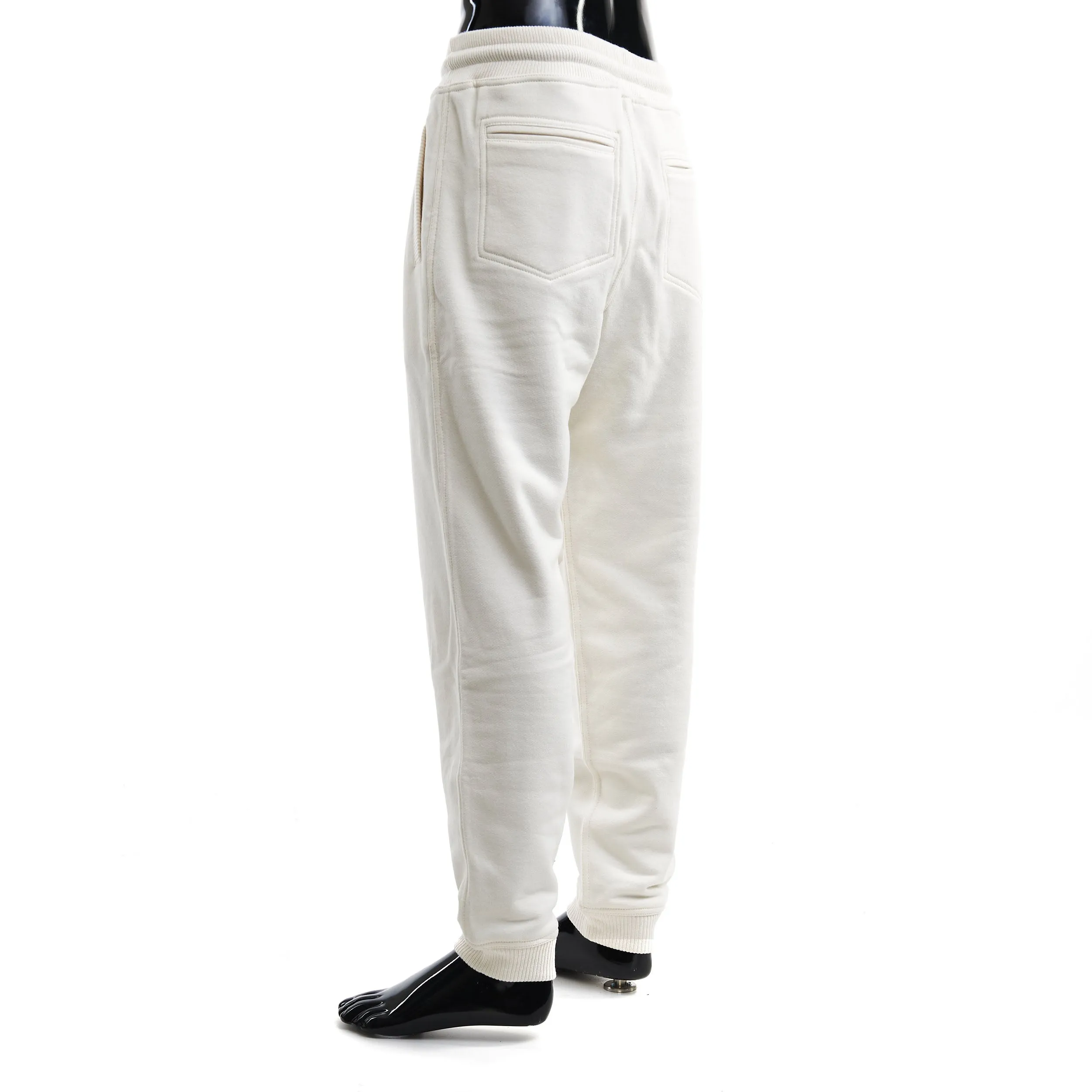 Drawstring virgin wool-blend track pants