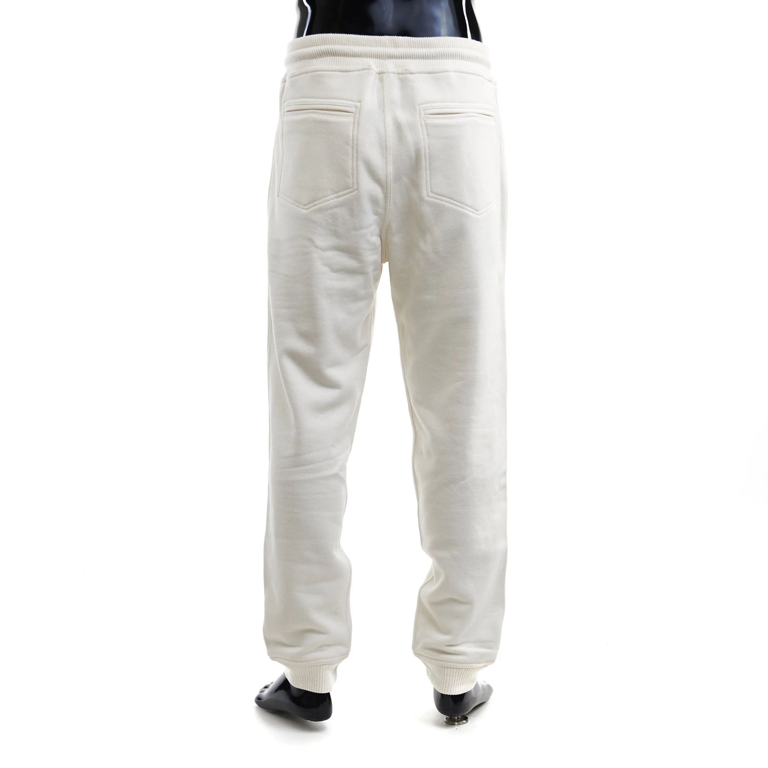 Drawstring virgin wool-blend track pants