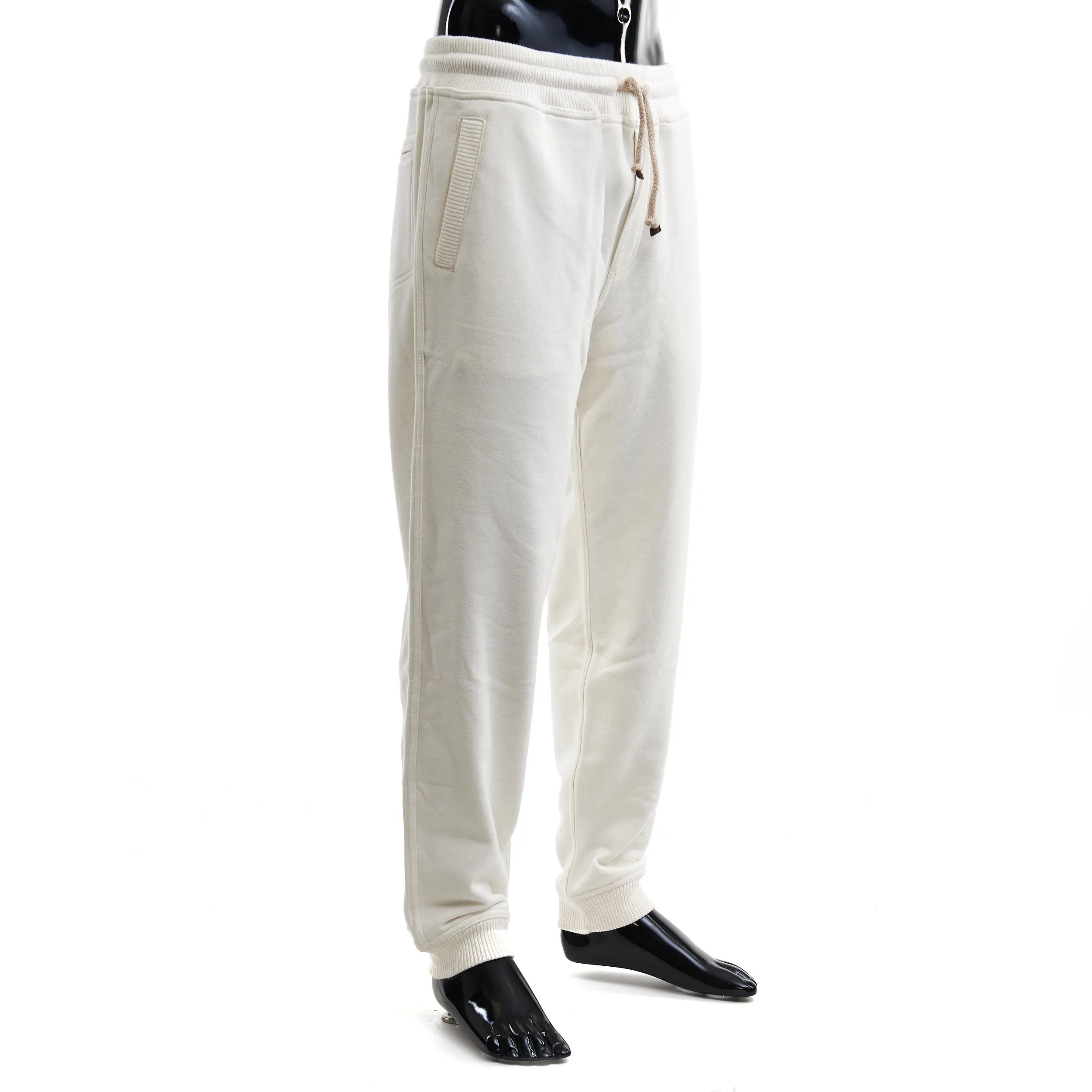 Drawstring virgin wool-blend track pants