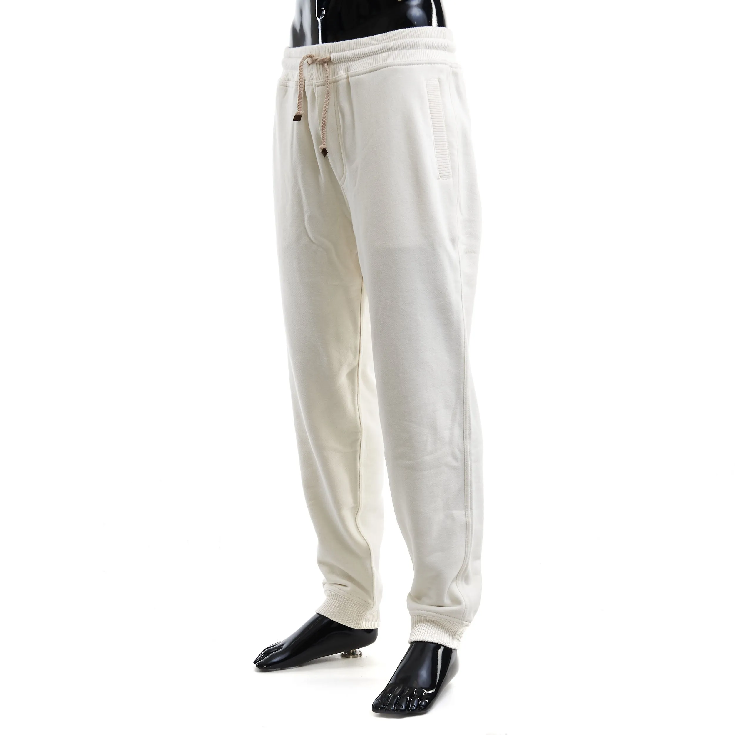 Drawstring virgin wool-blend track pants