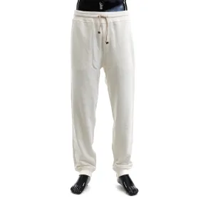 Drawstring virgin wool-blend track pants