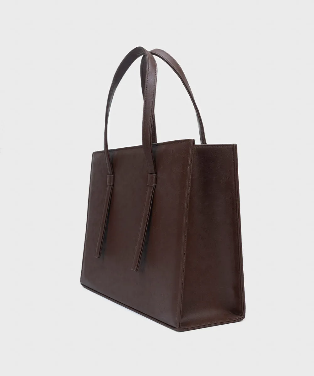 Faux Leather Tote Bag