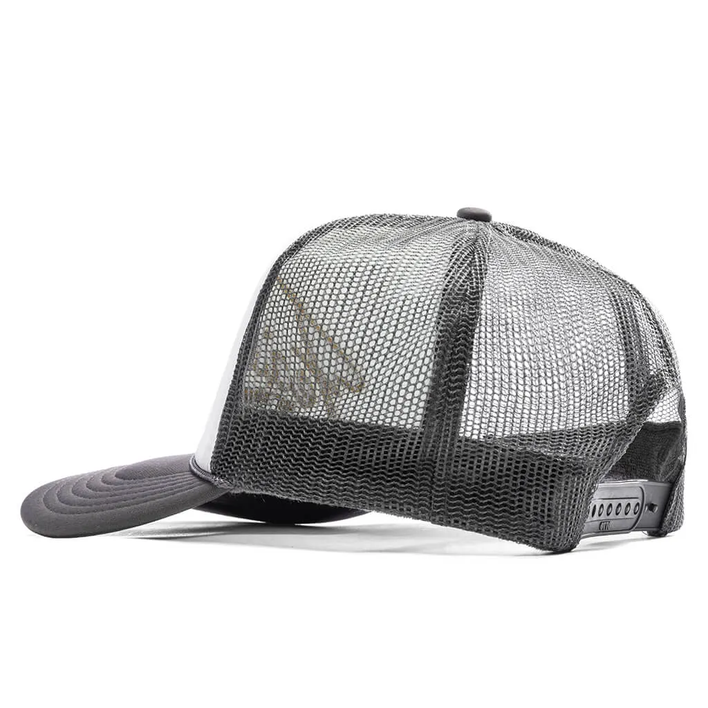 Feature x Wynn Shine Trucker - Charcoal Grey/White