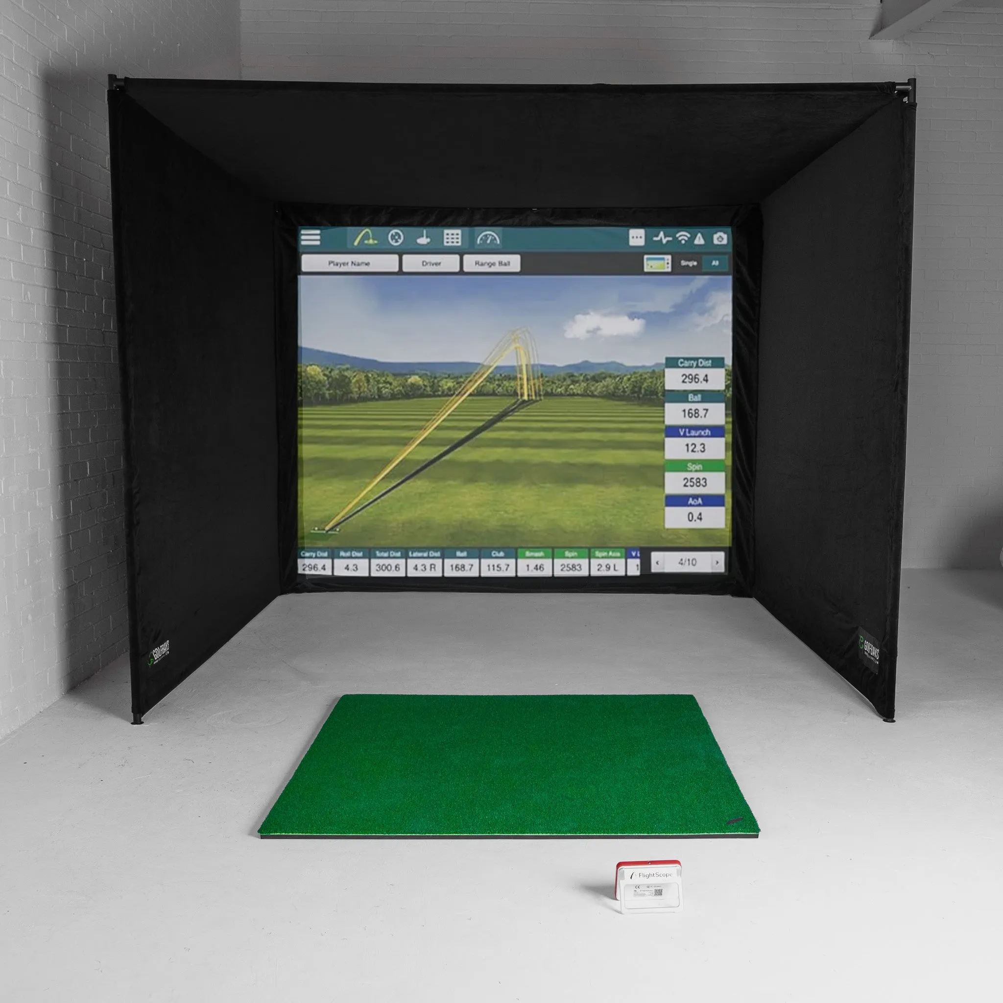 FlightScope Mevo   2023 Edition Home Golf Simulator Bundle