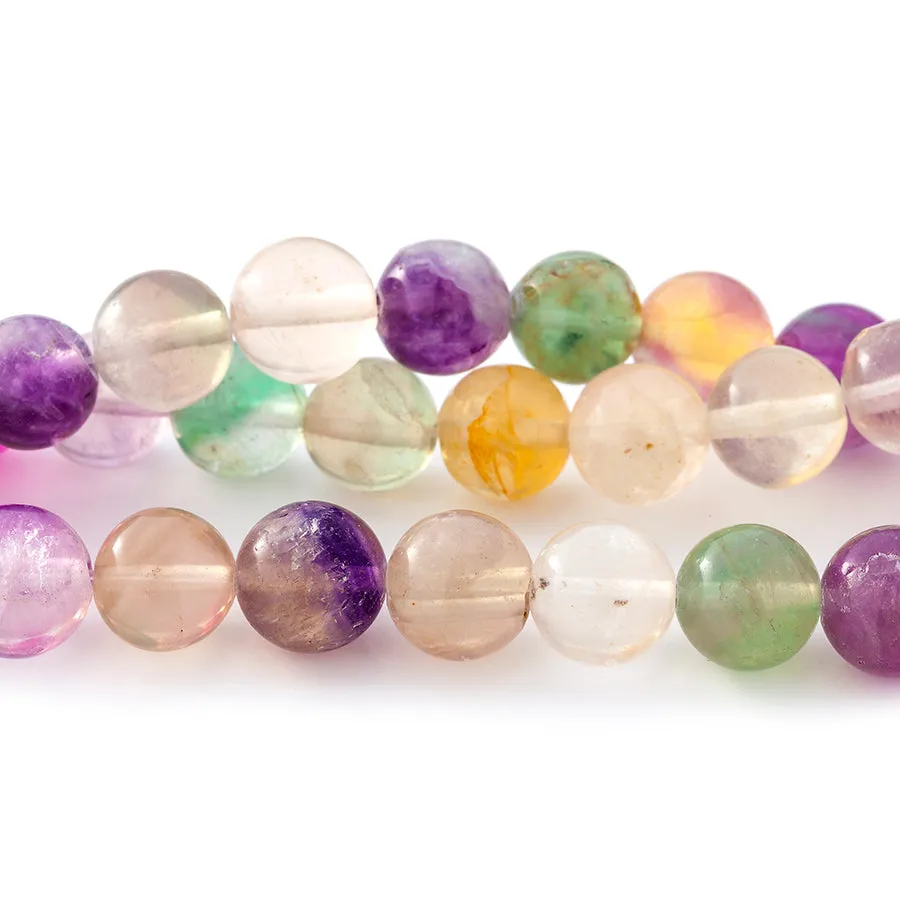 Fluorite Banded 10mm Round - 8-Inch