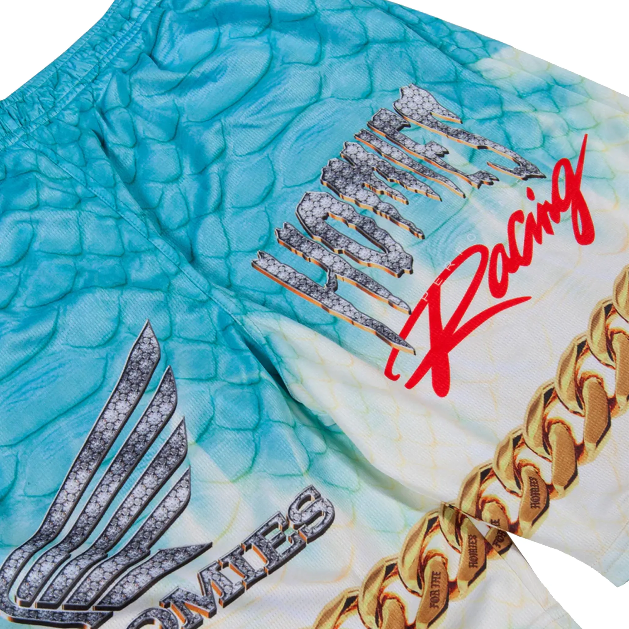 For The Homies Moto Short Aqua