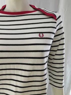 FRED PERRY 3/4 Sleeve Breton Stripe Top (W)