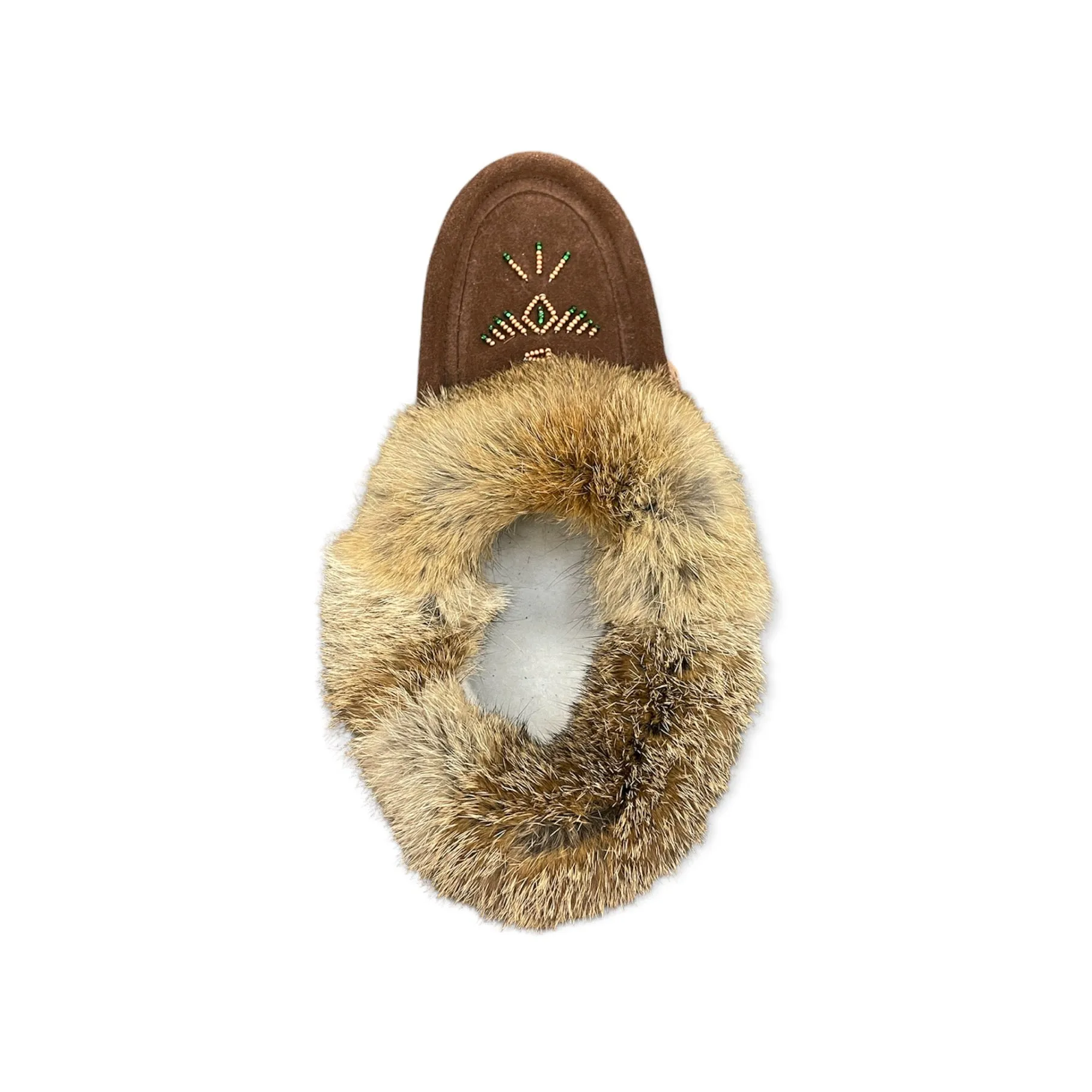 Fur Moccasin - Coffee