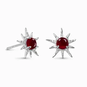 Garnet Earrings - Starlight Studs