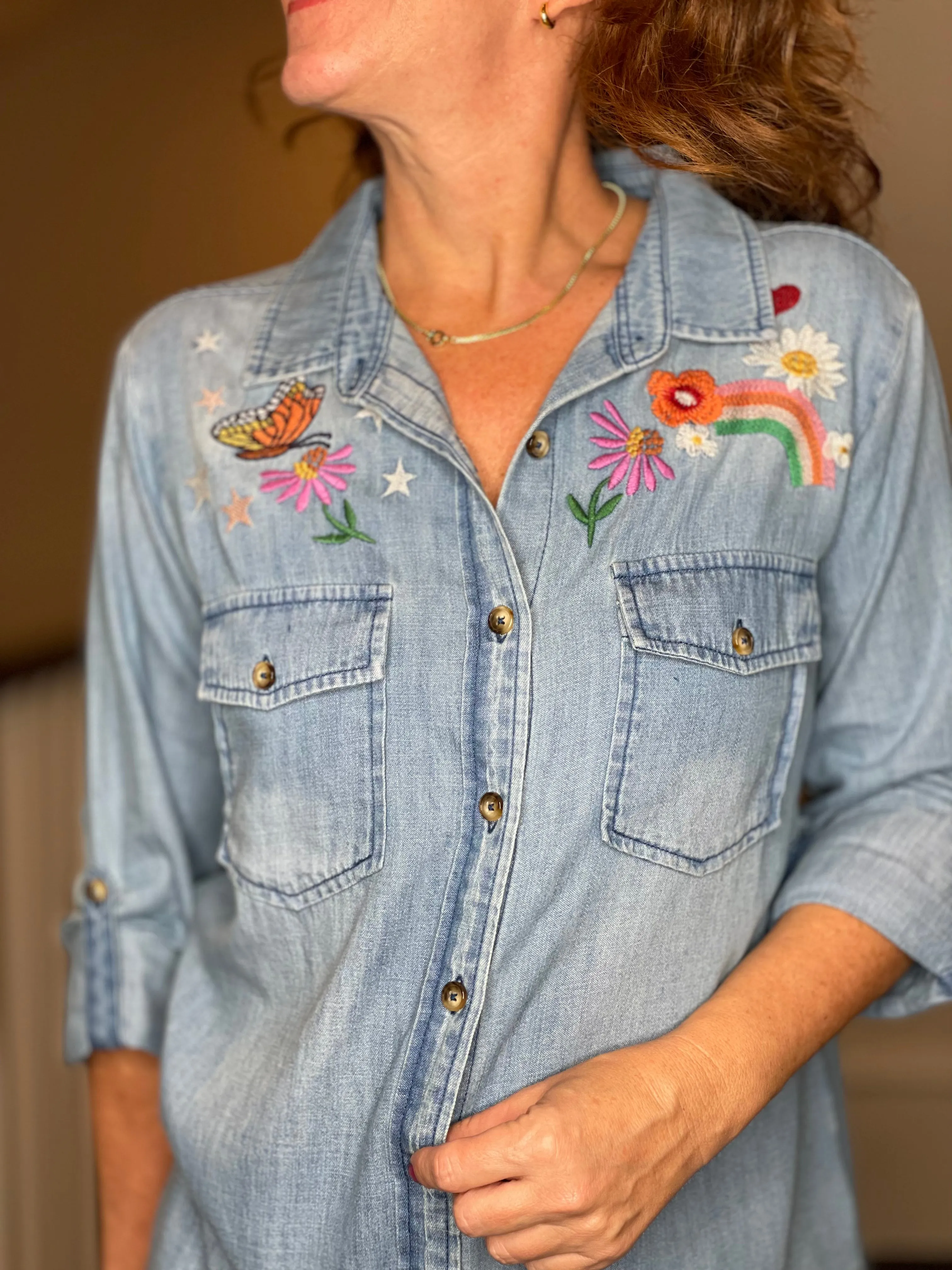 Happy Place Denim Shirt