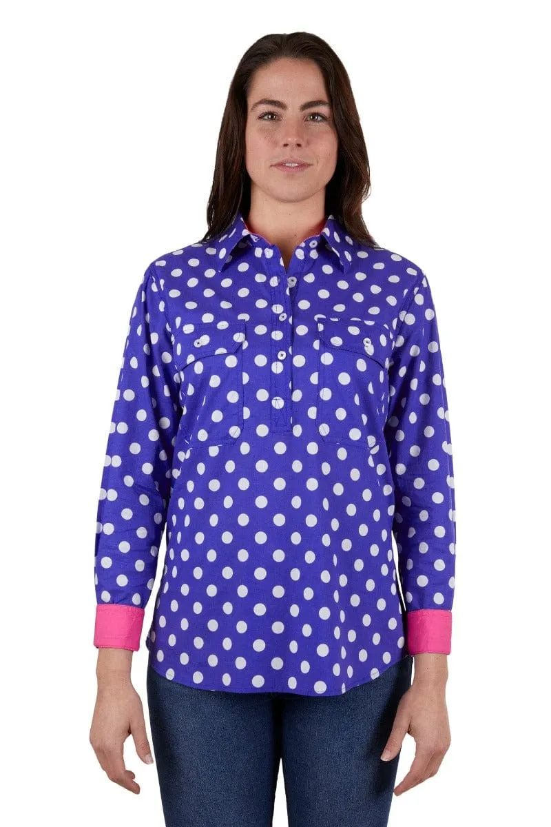 Hard Slog Shirt Womens Half Button Anette