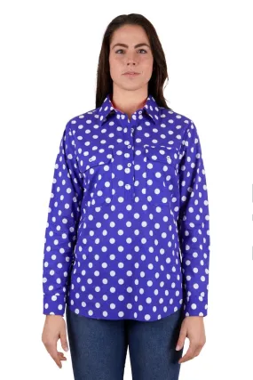 Hard Slog Shirt Womens Half Button Anette