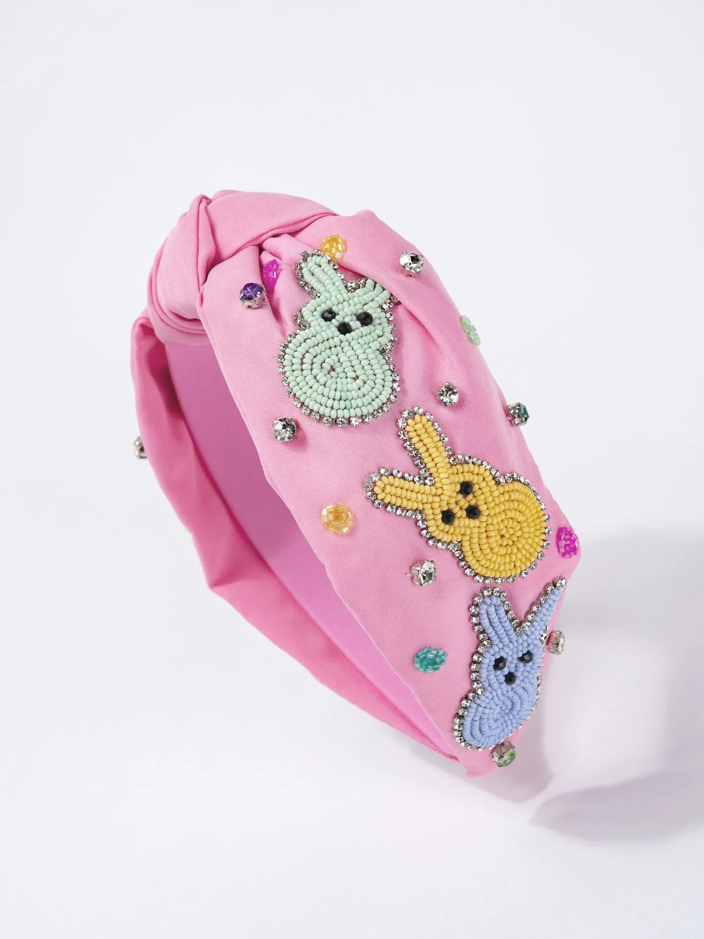 Hazel Easter Polka Dot Beaded Top Knotted Headband