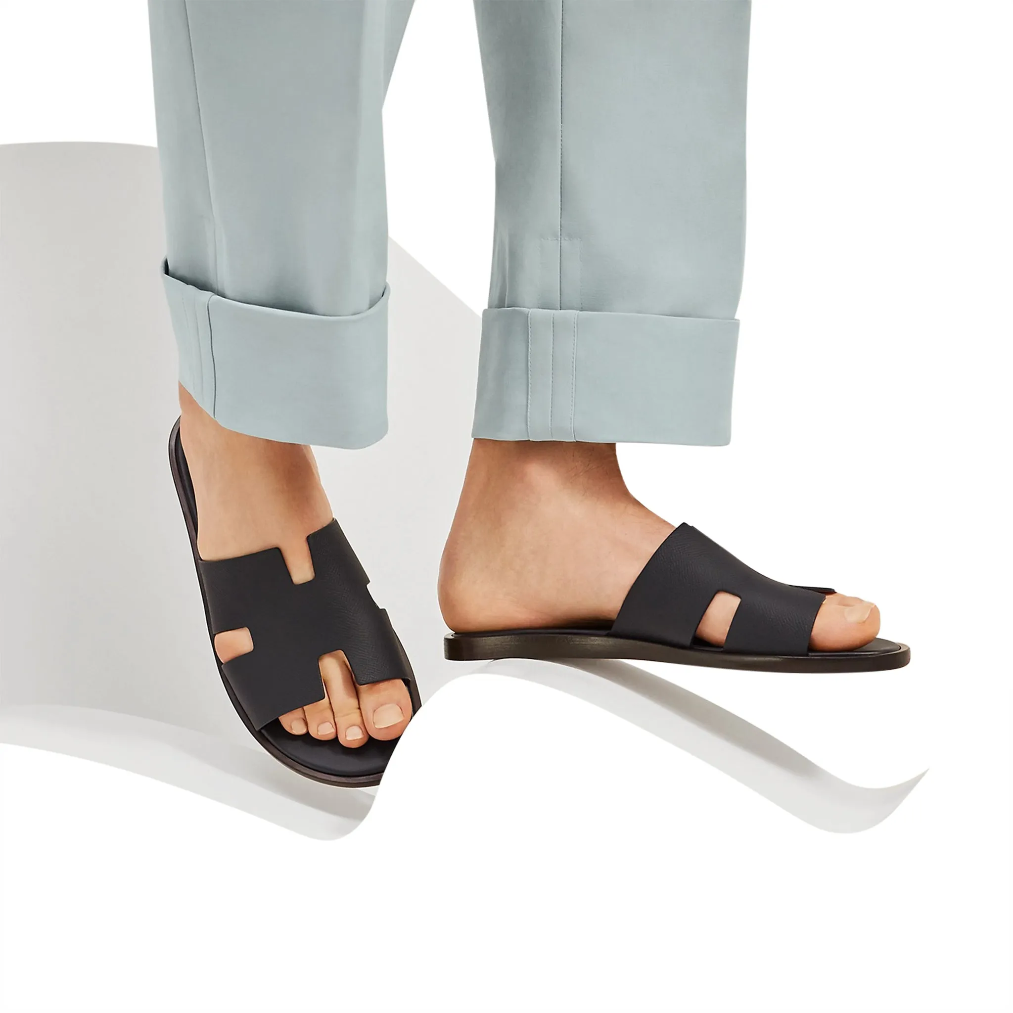 Hermes Paris Izmir Sandal Marine