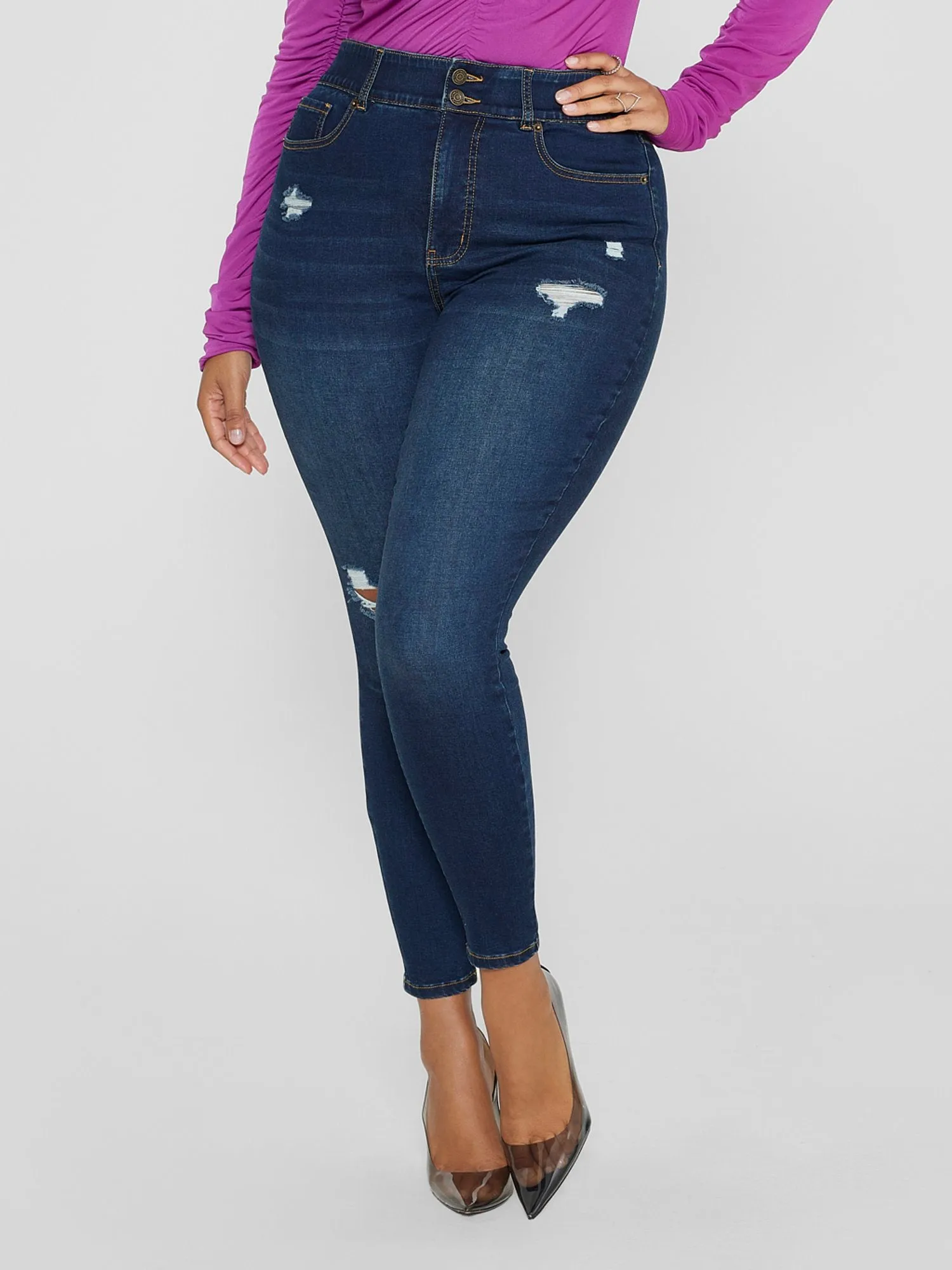 High Rise Curvy Fit Skinny Jeans - Short Inseam