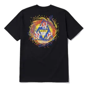 HUF FLASHING WHEEL TT S/S TEE-BLACK