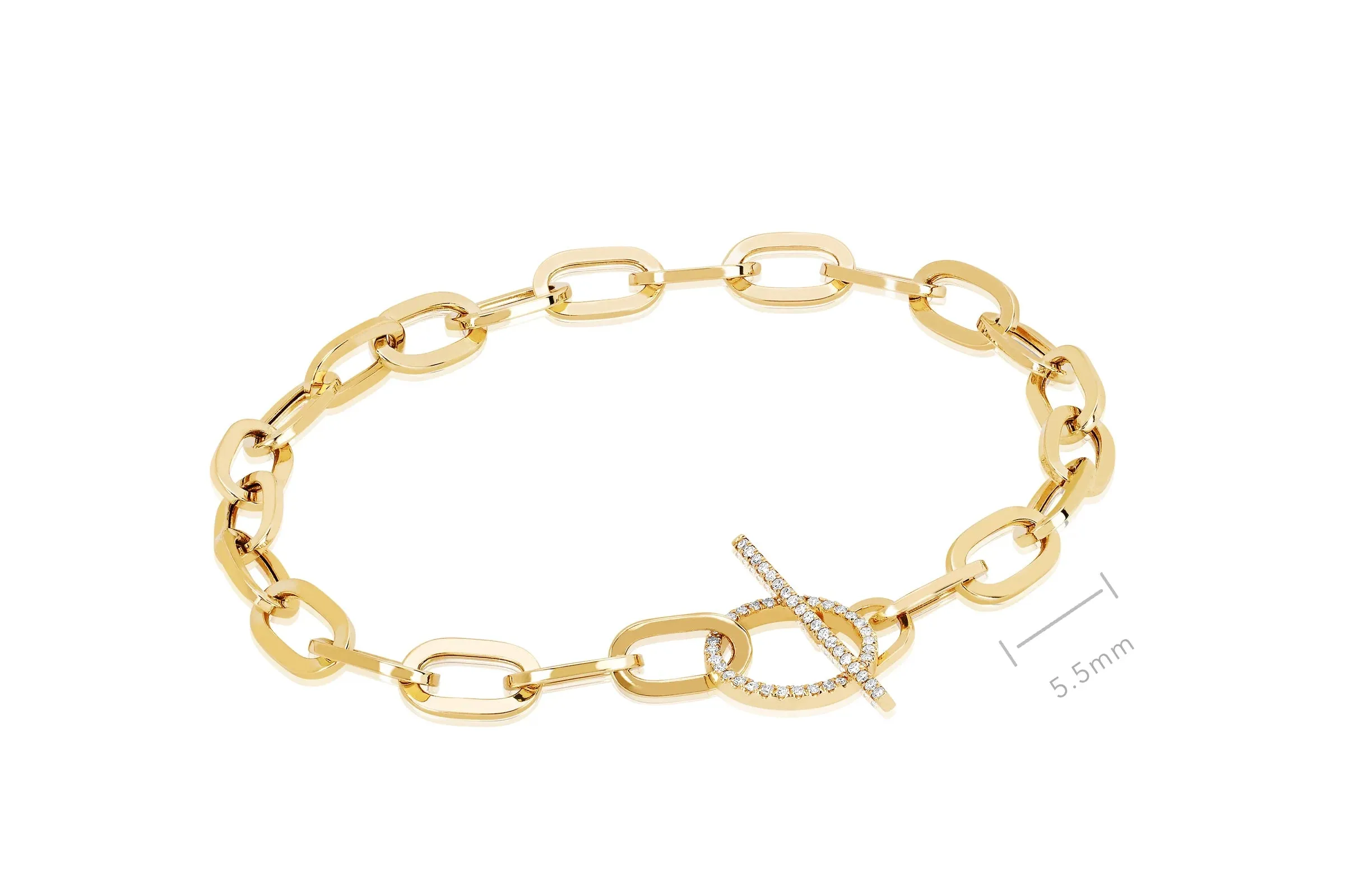 Jumbo Diamond Toggle Bracelet