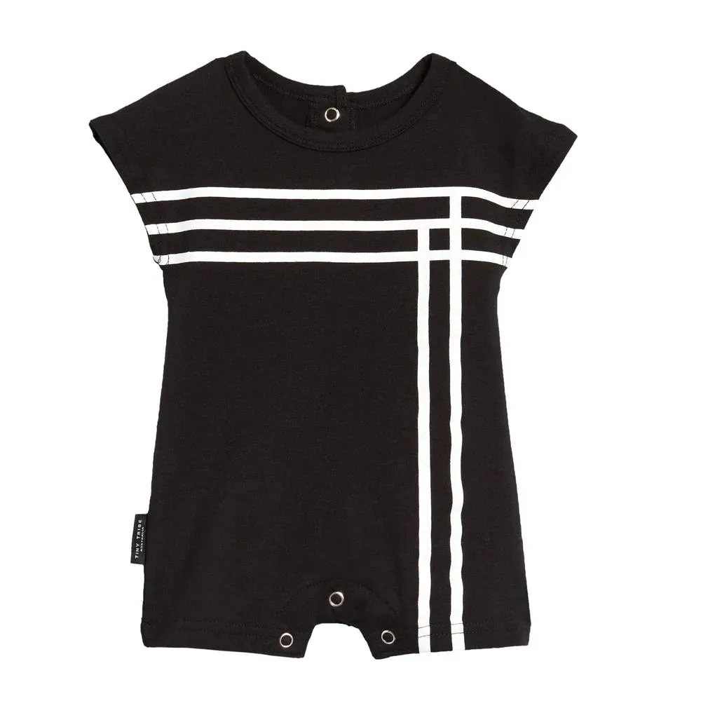 *Last Size* Tiny Tribe Line Short Leg Playsuit - Size 9mth